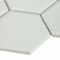 Ackland Silica White Hexagon 11 in. x 13 in. Glossy Porcelain Mosaic Floor and Wall Tile, 15PK AKM-P-SIWH2X2HXG-CA - alternate 1